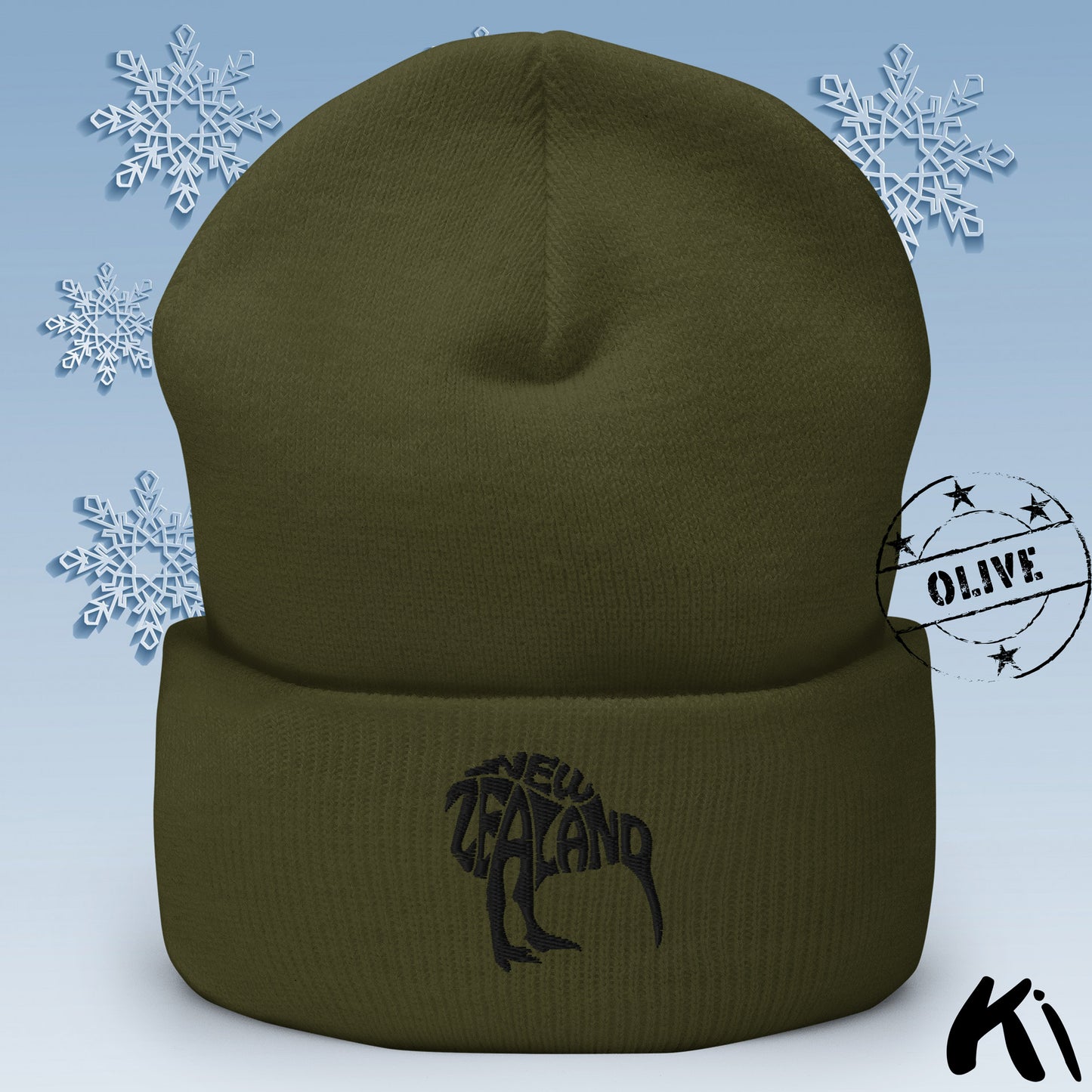 NEW ZEALAND KIWI Cuffed Beanie