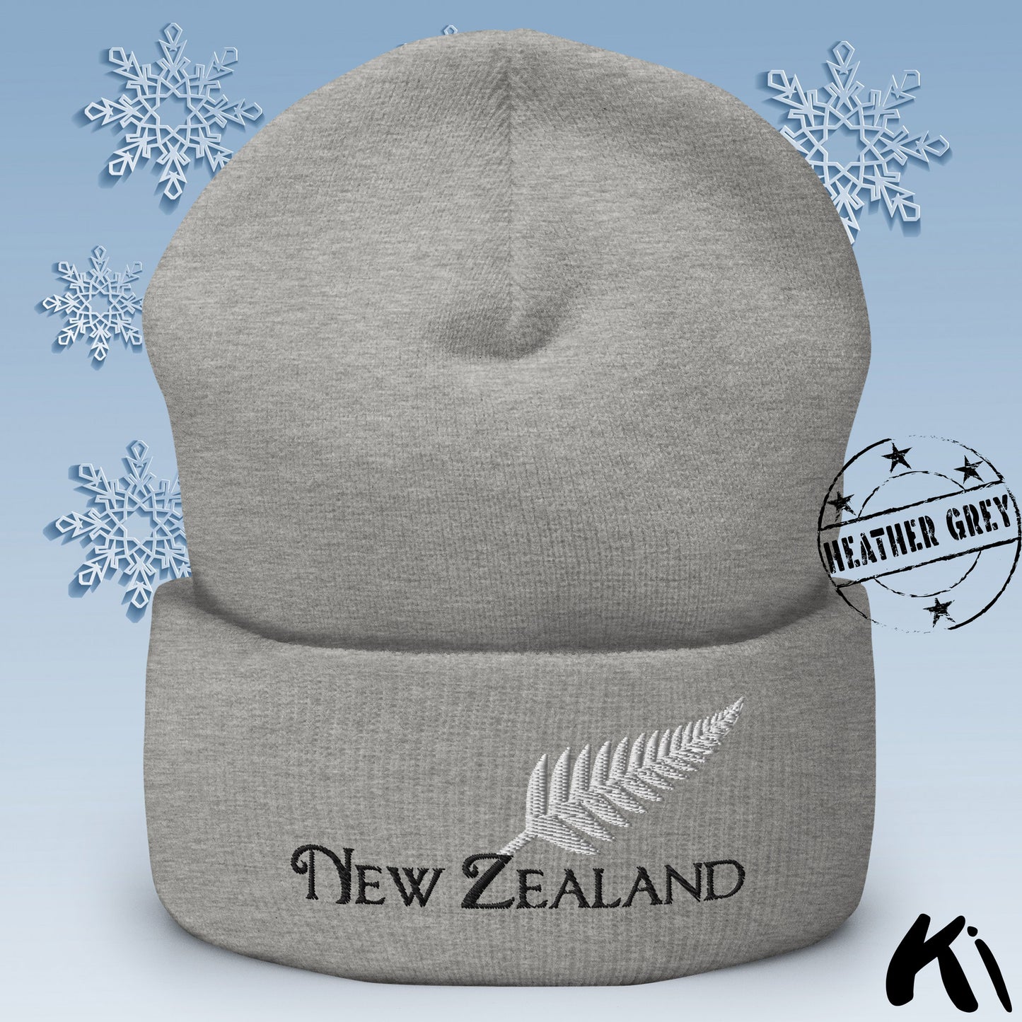SILVER FERN NEW ZEALAND Embroidered Beanie