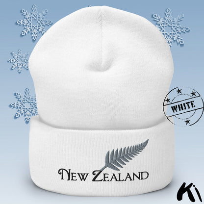SILVER FERN NEW ZEALAND Embroidered Beanie