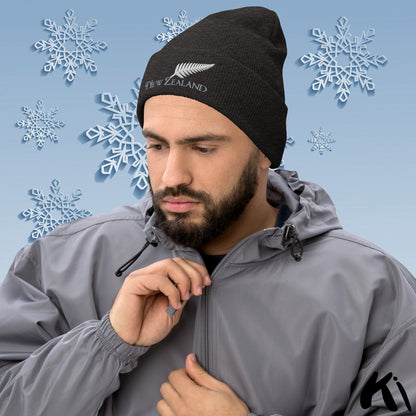 SILVER FERN NEW ZEALAND Embroidered Beanie