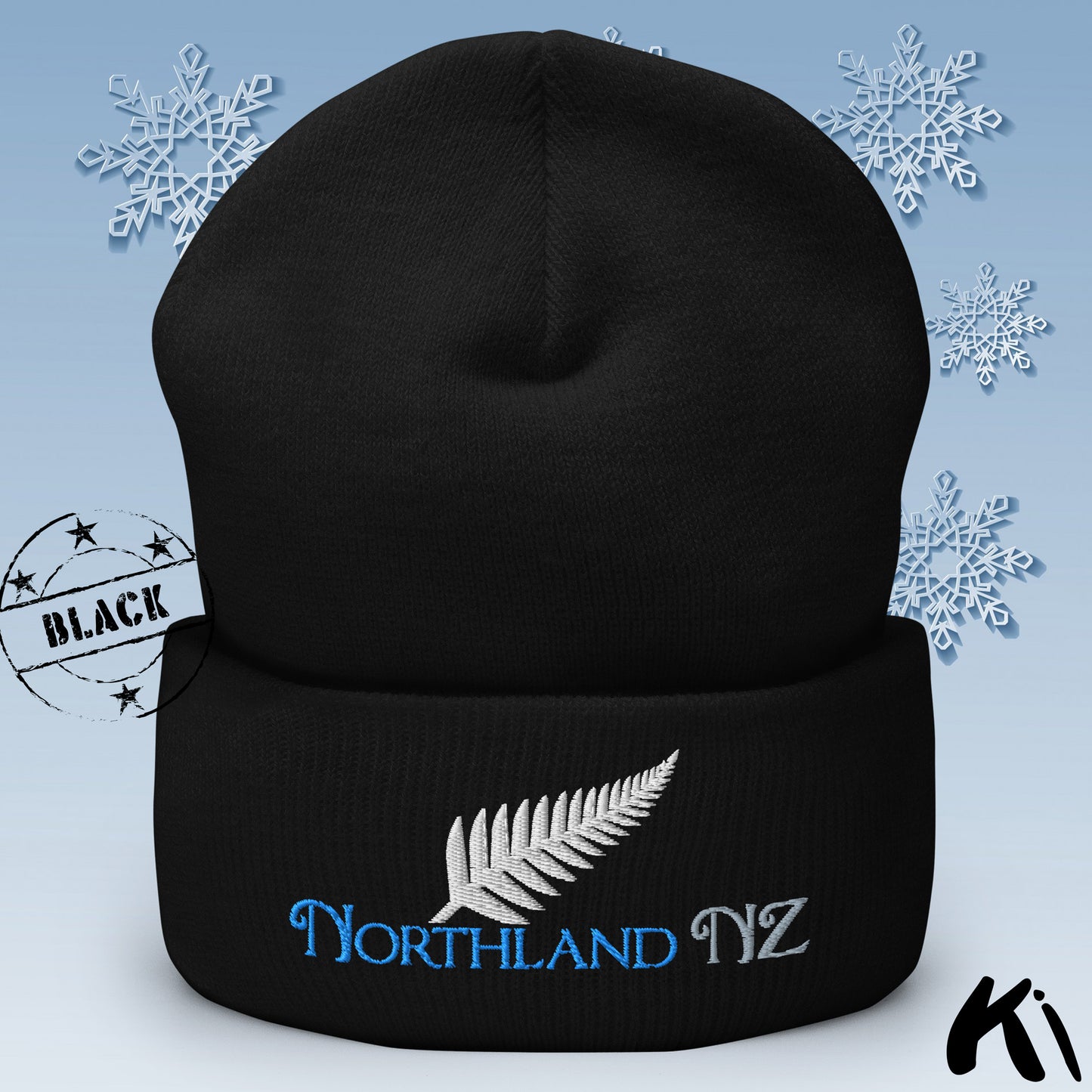 NORTHLAND NZ Silver Fern Cuffed Beanie