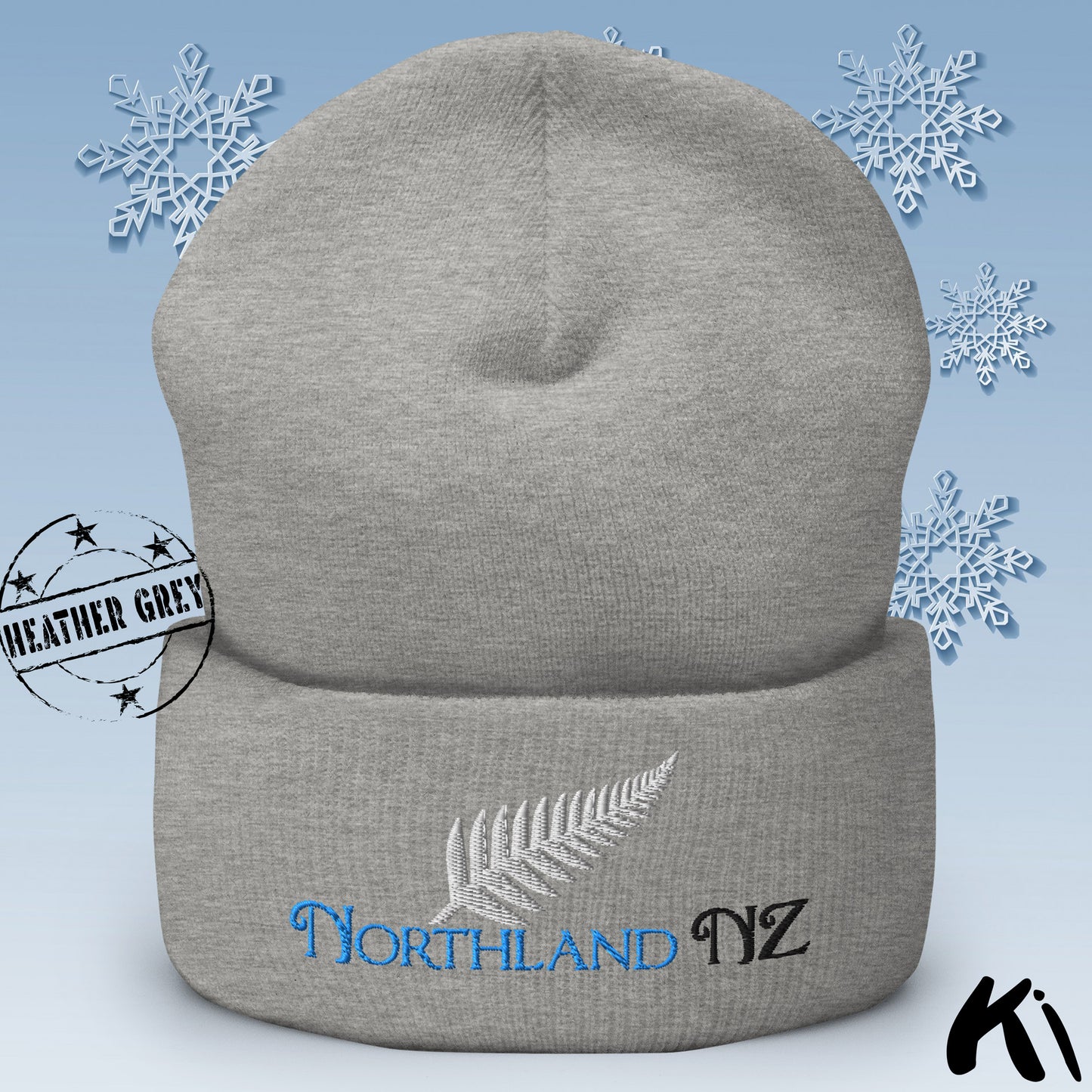 NORTHLAND NZ Silver Fern Cuffed Beanie
