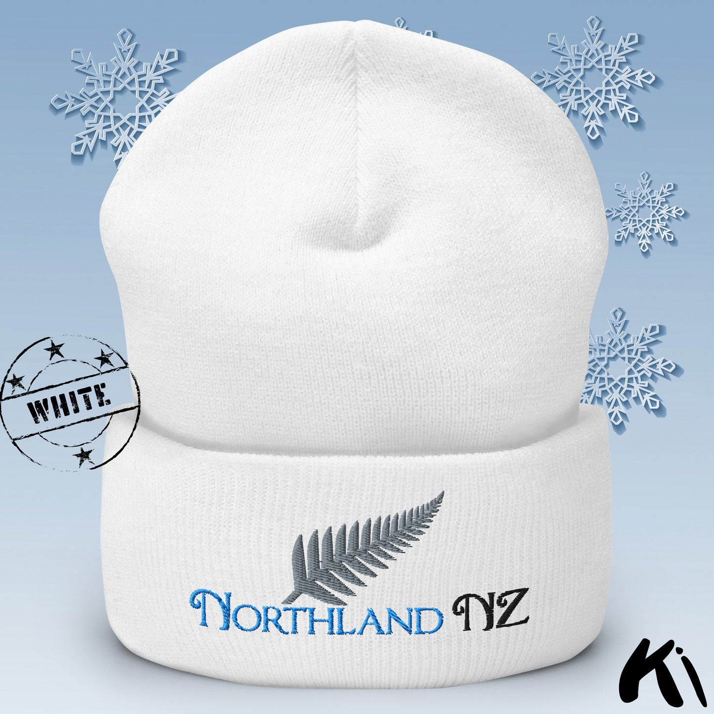 NORTHLAND NZ Silver Fern Cuffed Beanie