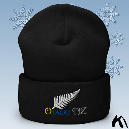 OTAGO NZ Silver Fern Cuffed Beanie