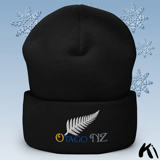 OTAGO NZ Silver Fern Cuffed Beanie