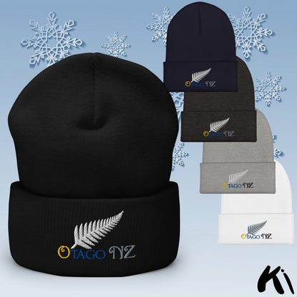 OTAGO NZ Silver Fern Cuffed Beanie