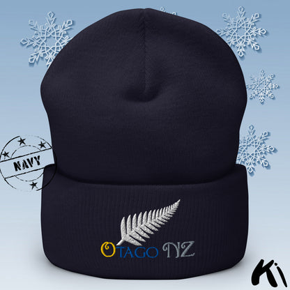 OTAGO NZ Silver Fern Cuffed Beanie