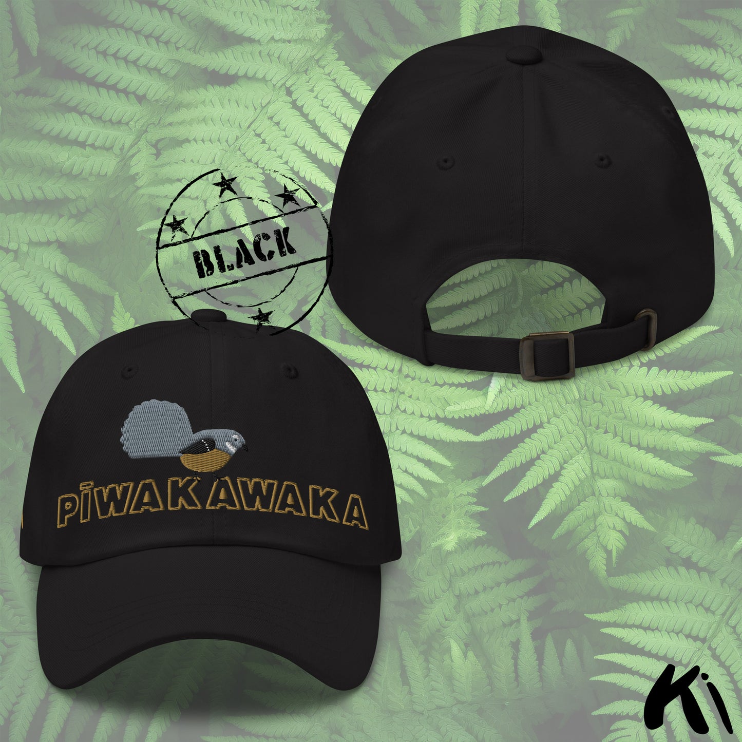 PĪWAKAWAKA / Fantail Embroidered Dad hat