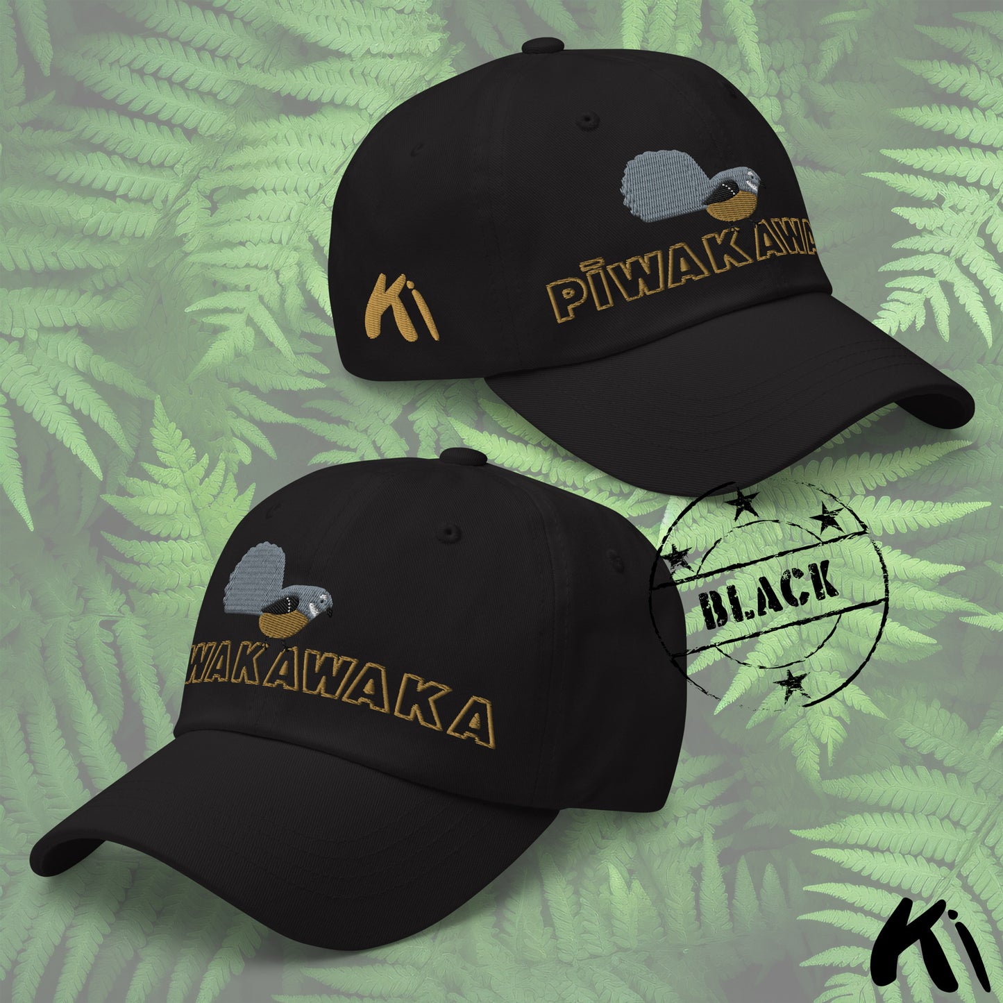 PĪWAKAWAKA / Fantail Embroidered Dad hat