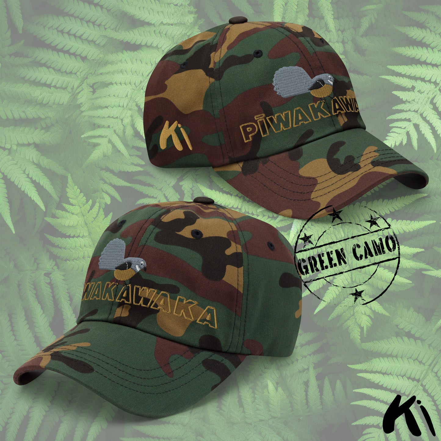 PĪWAKAWAKA / Fantail Embroidered Dad hat