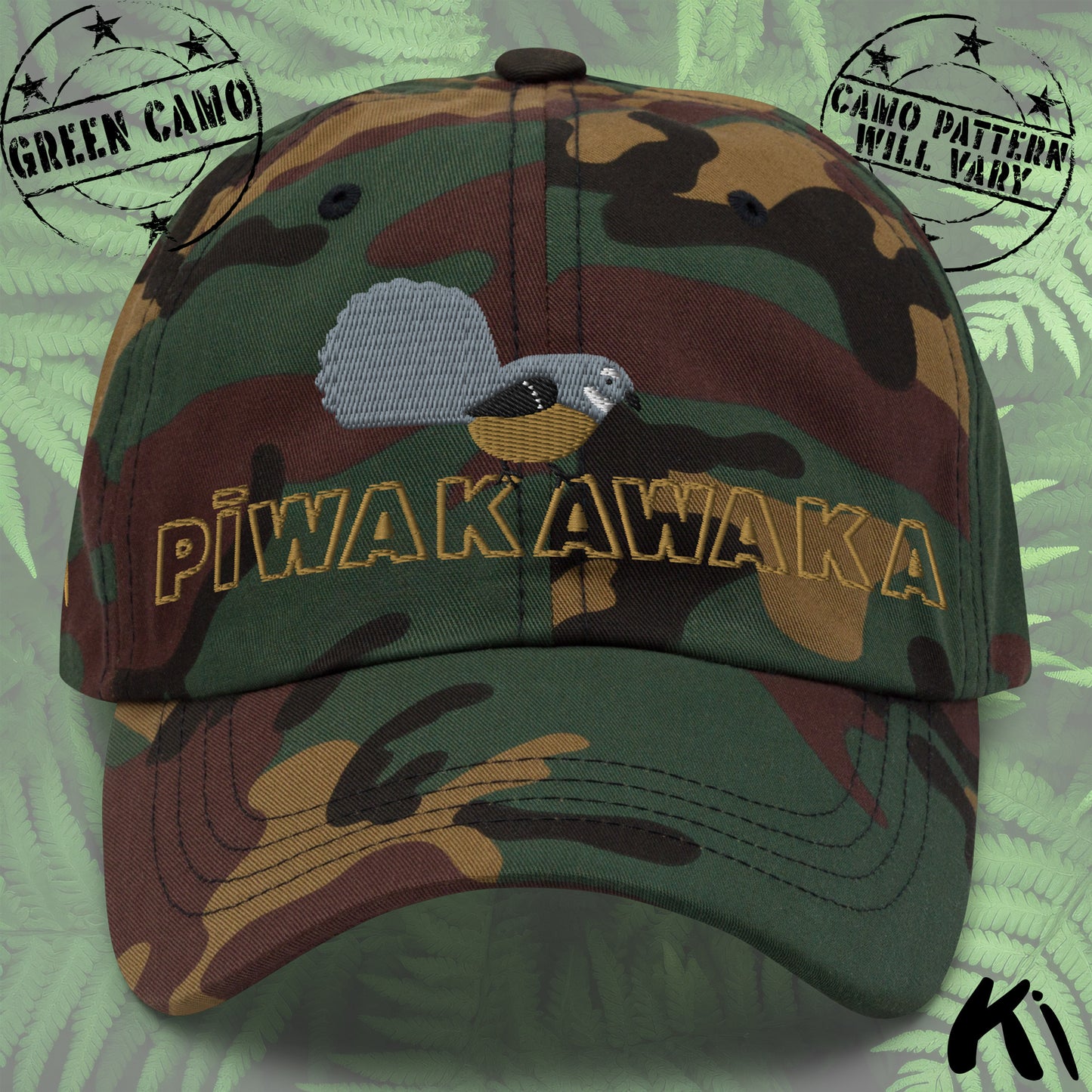PĪWAKAWAKA / Fantail Embroidered Dad hat