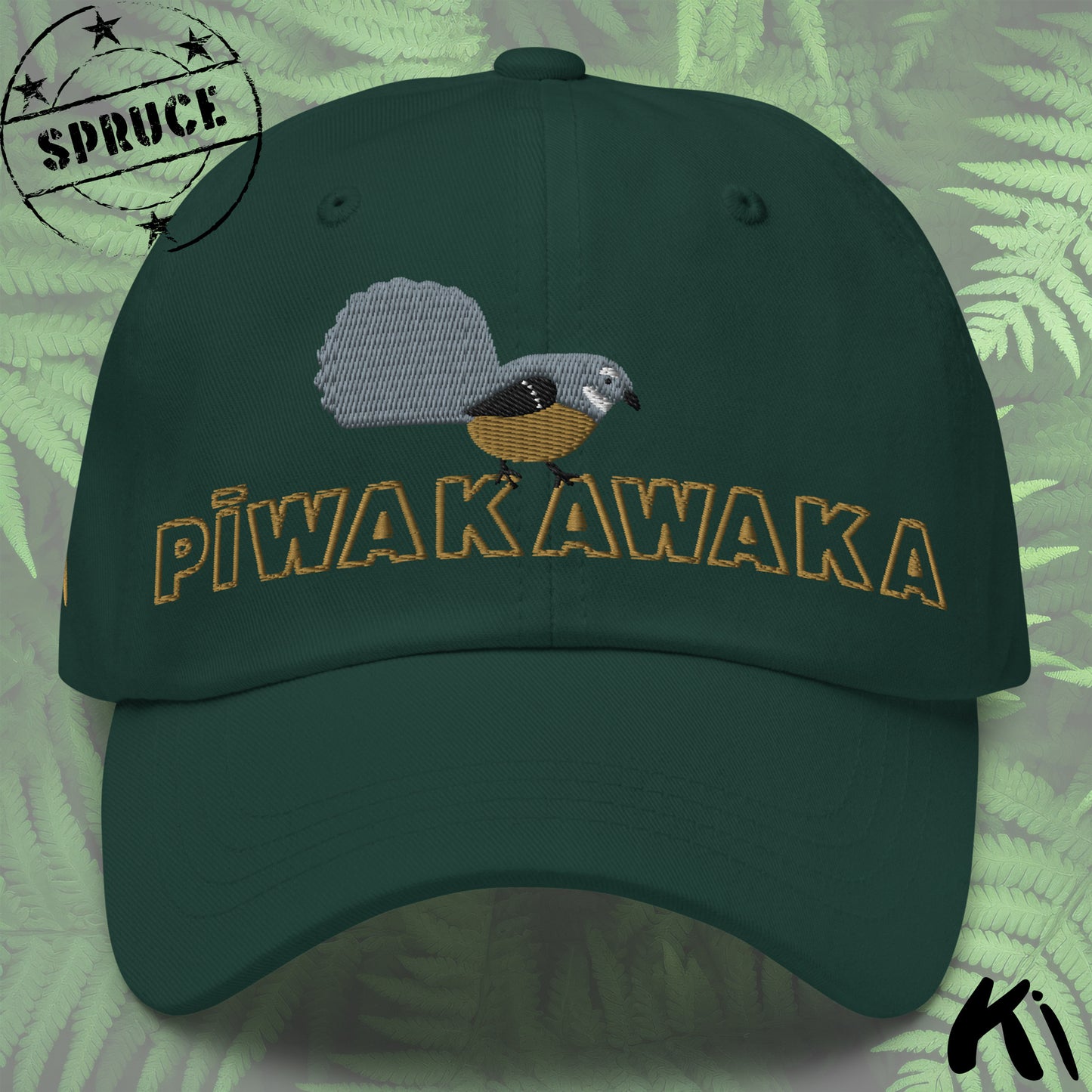 PĪWAKAWAKA / Fantail Embroidered Dad hat