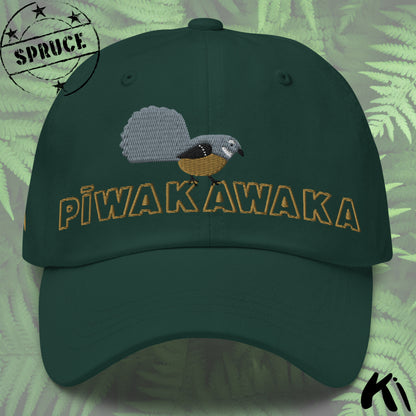 PĪWAKAWAKA / Fantail Embroidered Dad hat