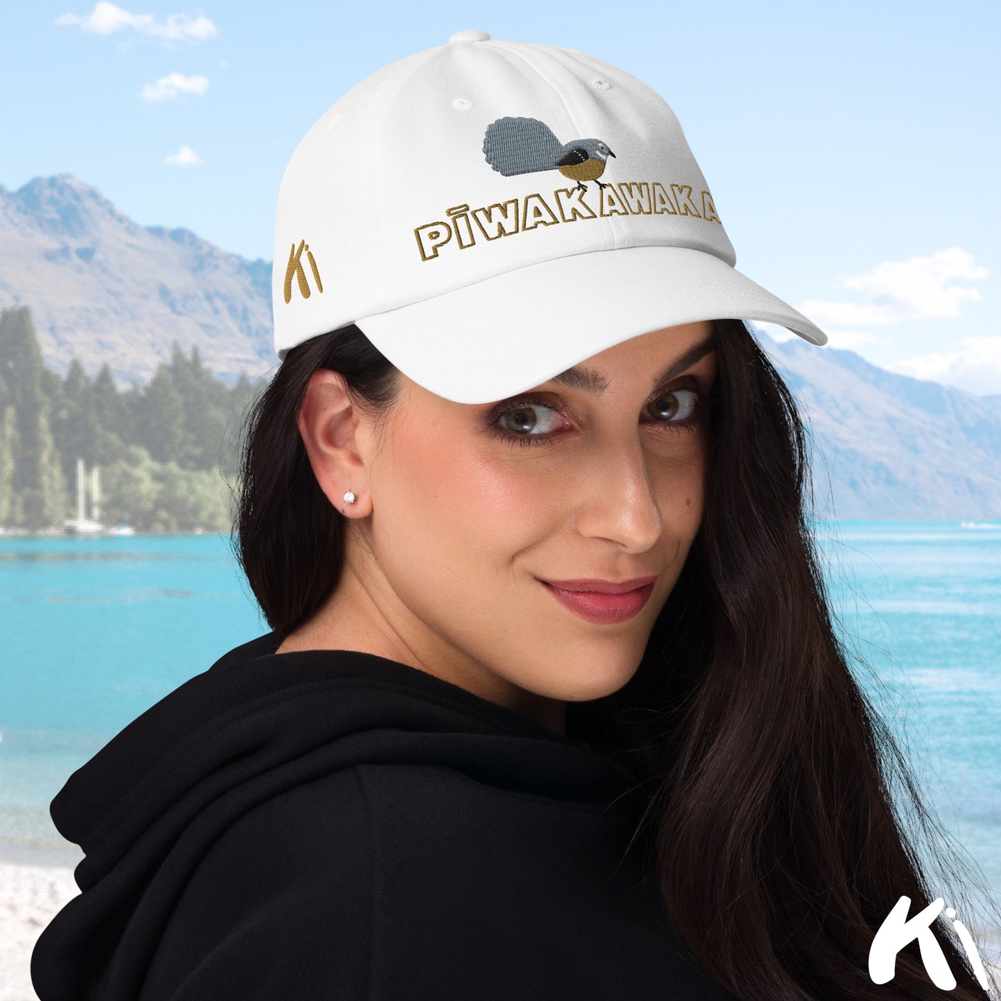 PĪWAKAWAKA / Fantail Embroidered Dad hat