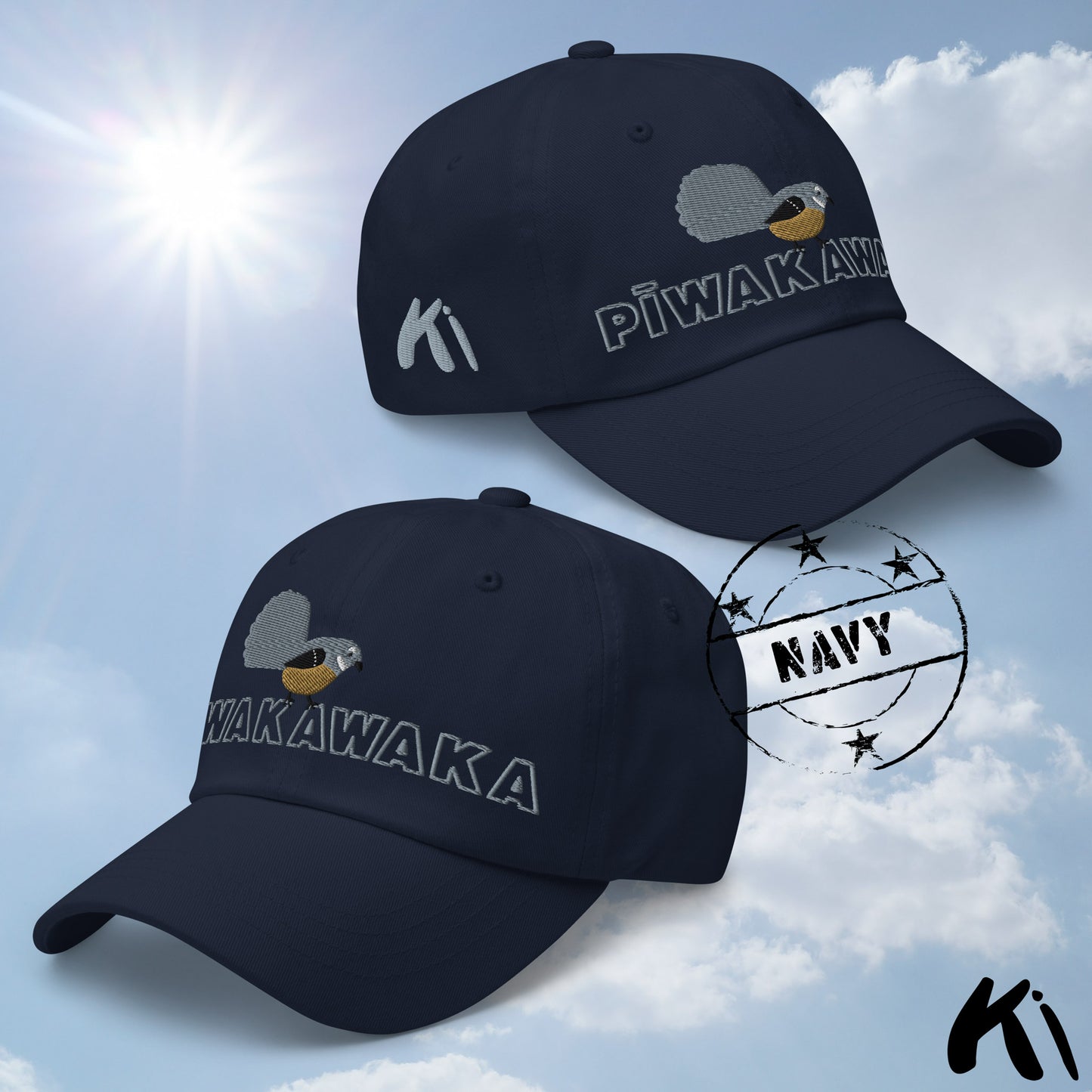 PĪWAKAWAKA / Fantail Embroidered Cap
