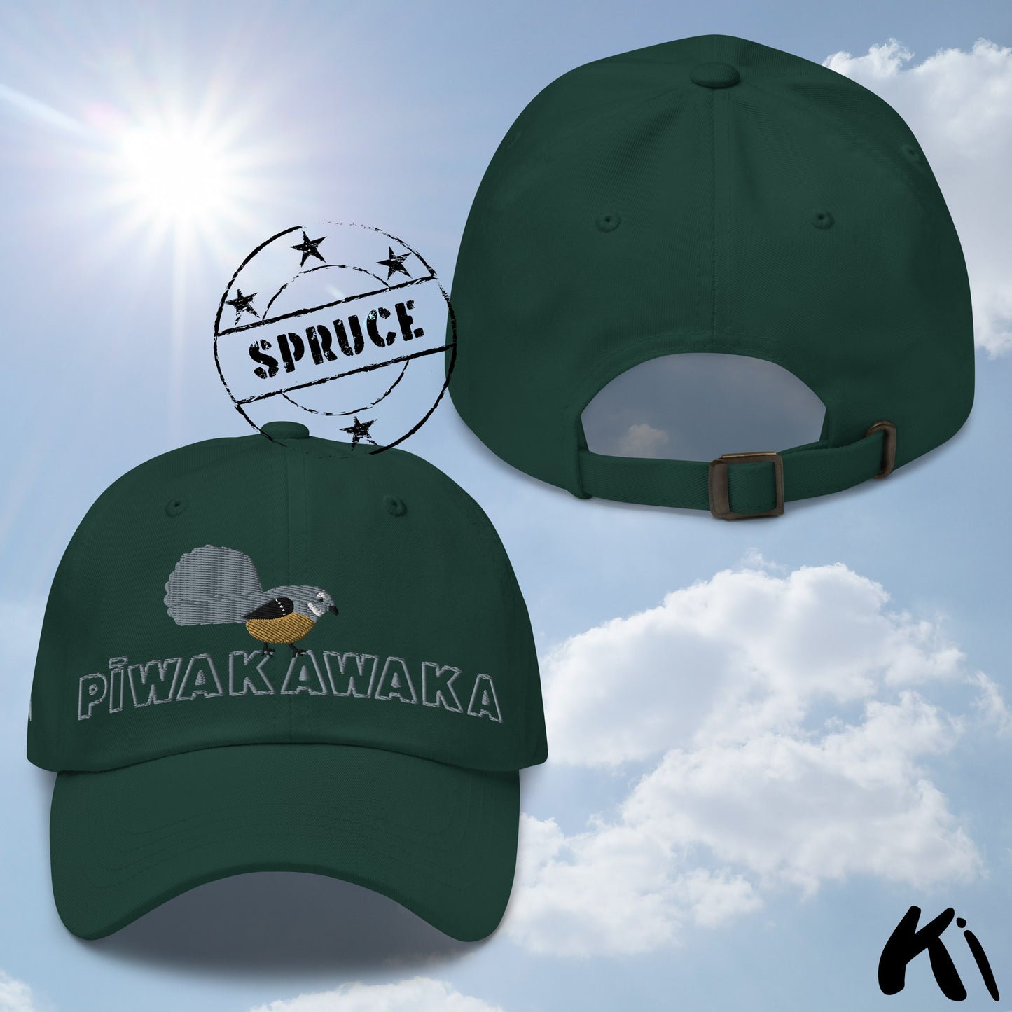 PĪWAKAWAKA / Fantail Embroidered Cap