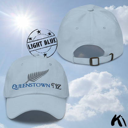 QUEENSTOWN NZ Silver Fern Embroidered Cap / Dad Hat