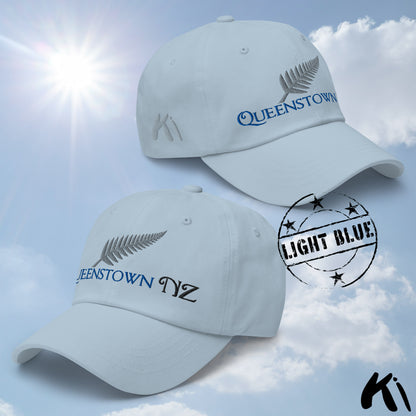 QUEENSTOWN NZ Silver Fern Embroidered Cap / Dad Hat