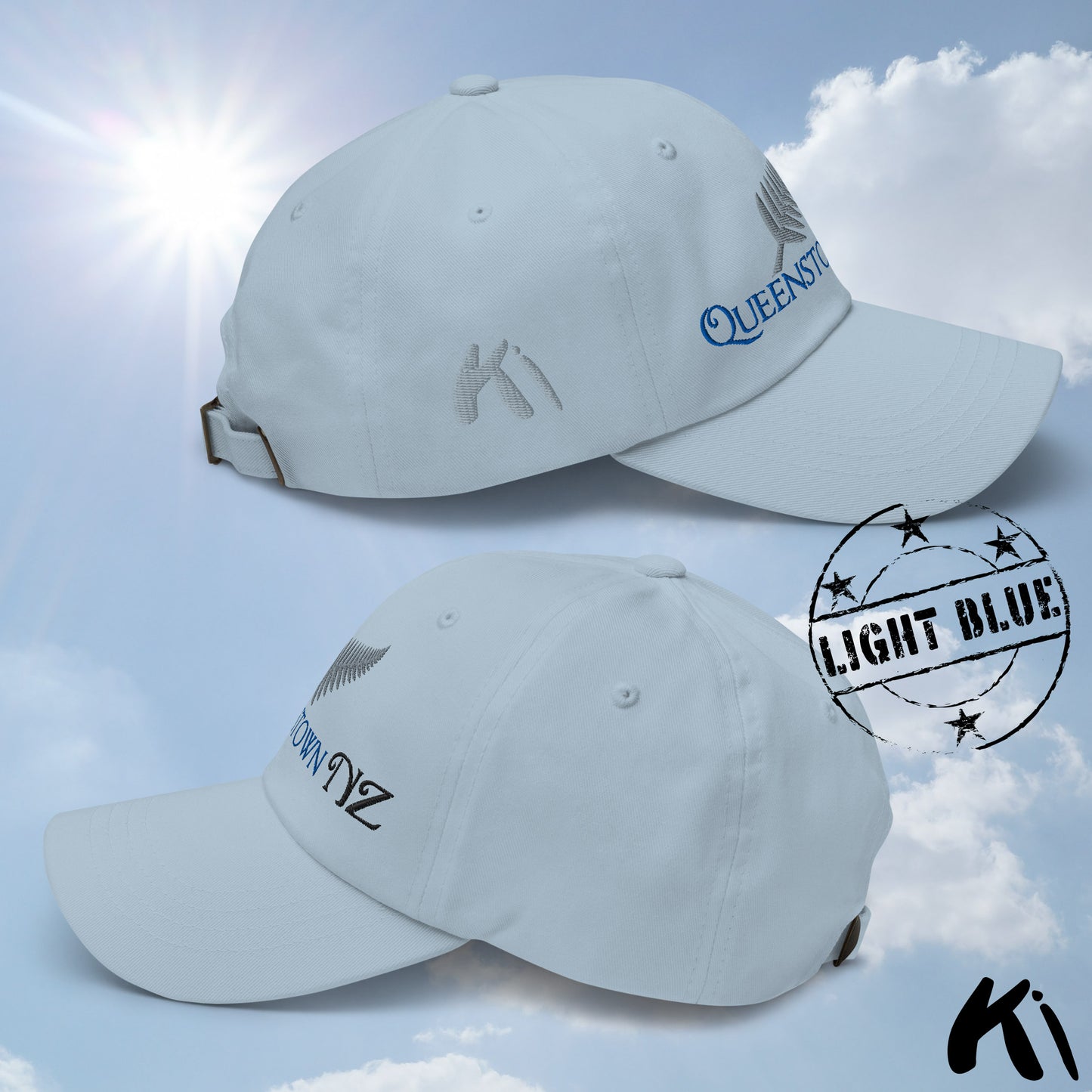 QUEENSTOWN NZ Silver Fern Embroidered Cap / Dad Hat