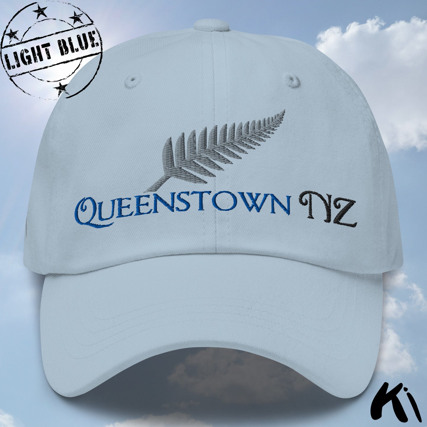 QUEENSTOWN NZ Silver Fern Embroidered Cap / Dad Hat