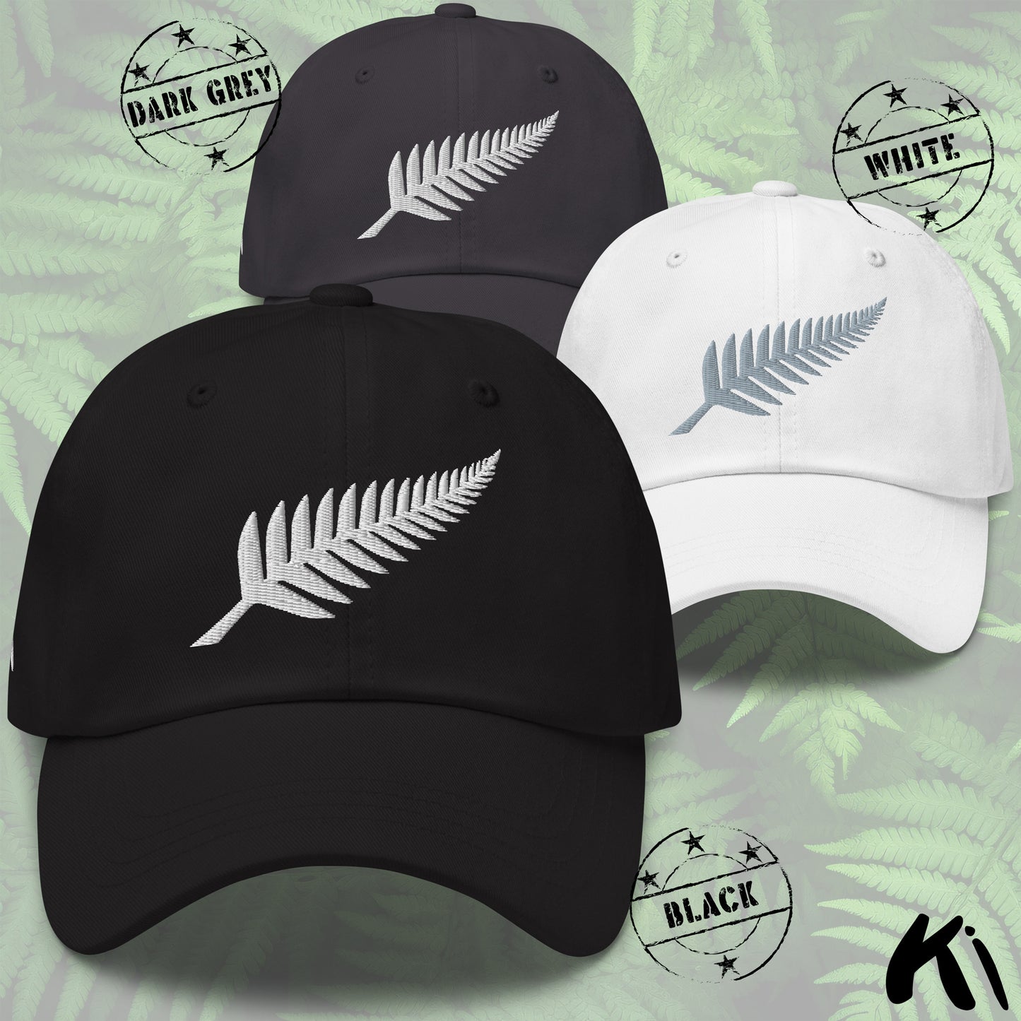 SILVER FERN Embroidered Dad Hat