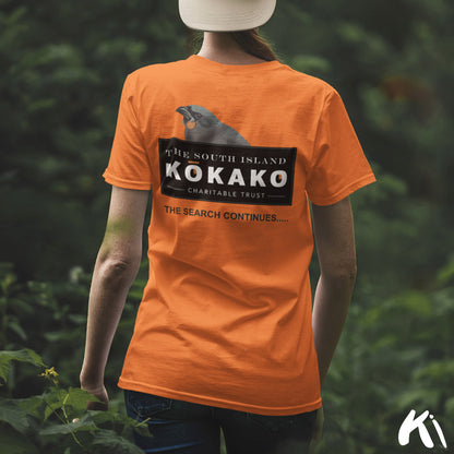 SOUTH ISLAND KŌKAKO Charitable Trust Official Fundraising FRONT and BACK Print Shirt - Light Colours