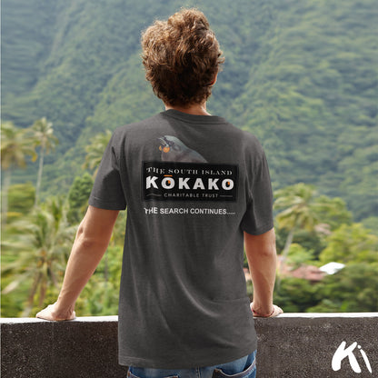 SOUTH ISLAND KŌKAKO Charitable Trust Official Fundraising FRONT and BACK Print Shirt - Dark Colours