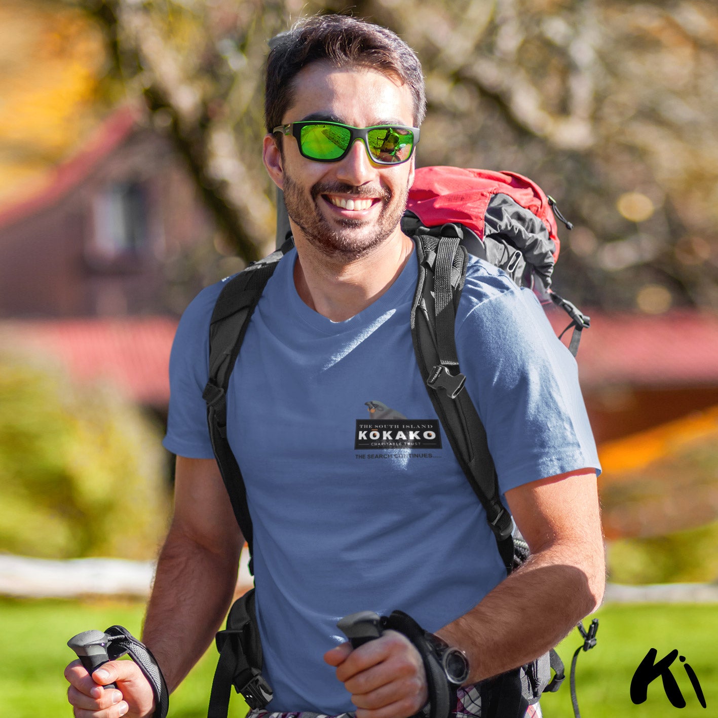 SOUTH ISLAND KŌKAKO Charitable Trust Official Fundraising FRONT and BACK Print Shirt - Light Colours