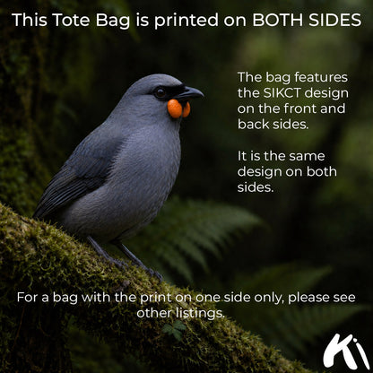 SOUTH ISLAND KŌKAKO Charitable Trust Organic Tote Bag - Double Print