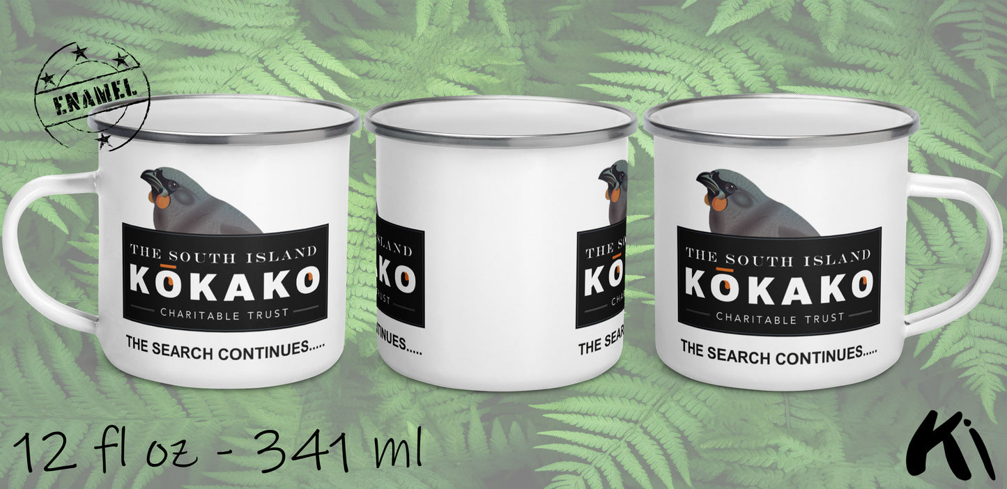 SOUTH ISLAND KŌKAKO Charitable Trust Enamel Camping Mug - Official Fundraiser