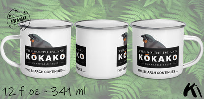 SOUTH ISLAND KŌKAKO Charitable Trust Enamel Camping Mug - Official Fundraiser