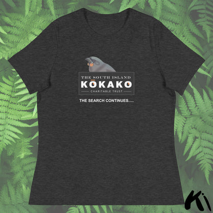 SOUTH ISLAND KŌKAKO Charitable Trust Women's Relaxed T-Shirt- Dark Colours
