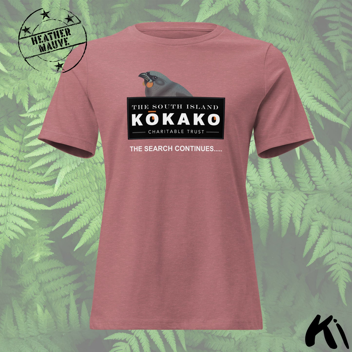SOUTH ISLAND KŌKAKO Charitable Trust Women's Relaxed T-Shirt- Dark Colours