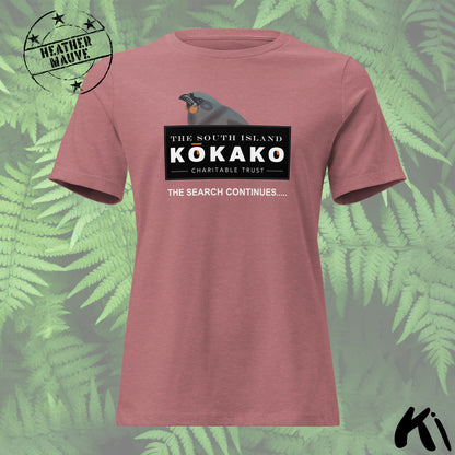 SOUTH ISLAND KŌKAKO Charitable Trust Women's Relaxed T-Shirt- Dark Colours