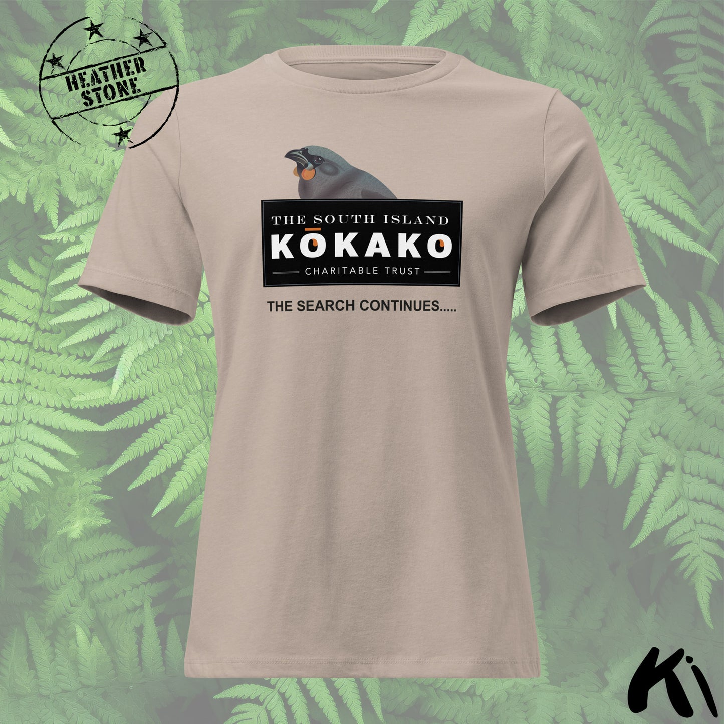 SOUTH ISLAND KŌKAKO Charitable Trust Women's Relaxed T-Shirt- Light Colours