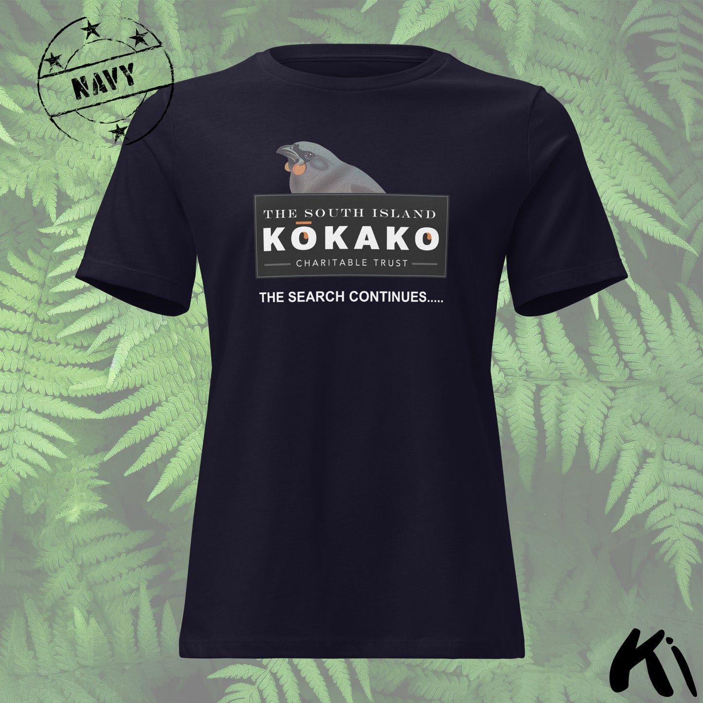 SOUTH ISLAND KŌKAKO Charitable Trust Women's Relaxed T-Shirt- Dark Colours