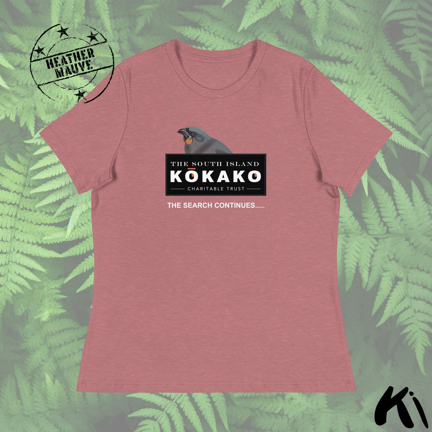 SOUTH ISLAND KŌKAKO Charitable Trust Women's Relaxed T-Shirt- Dark Colours