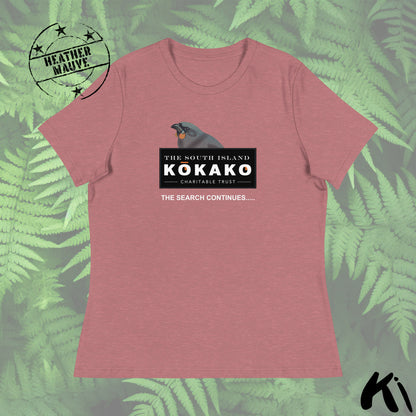 SOUTH ISLAND KŌKAKO Charitable Trust Women's Relaxed T-Shirt- Dark Colours