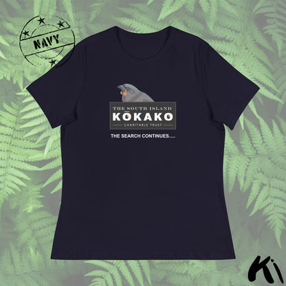 SOUTH ISLAND KŌKAKO Charitable Trust Women's Relaxed T-Shirt- Dark Colours