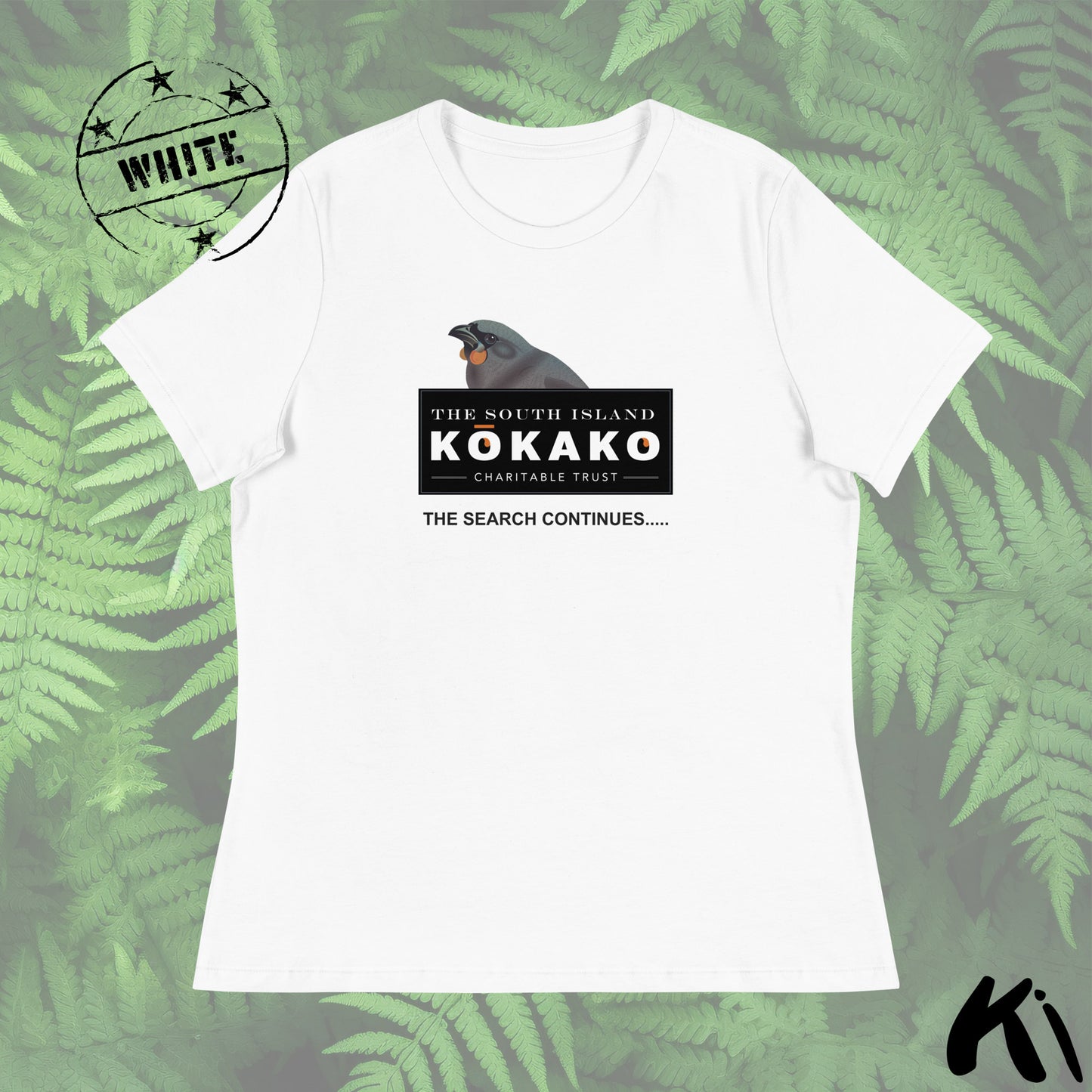 SOUTH ISLAND KŌKAKO Charitable Trust Women's Relaxed T-Shirt- Light Colours