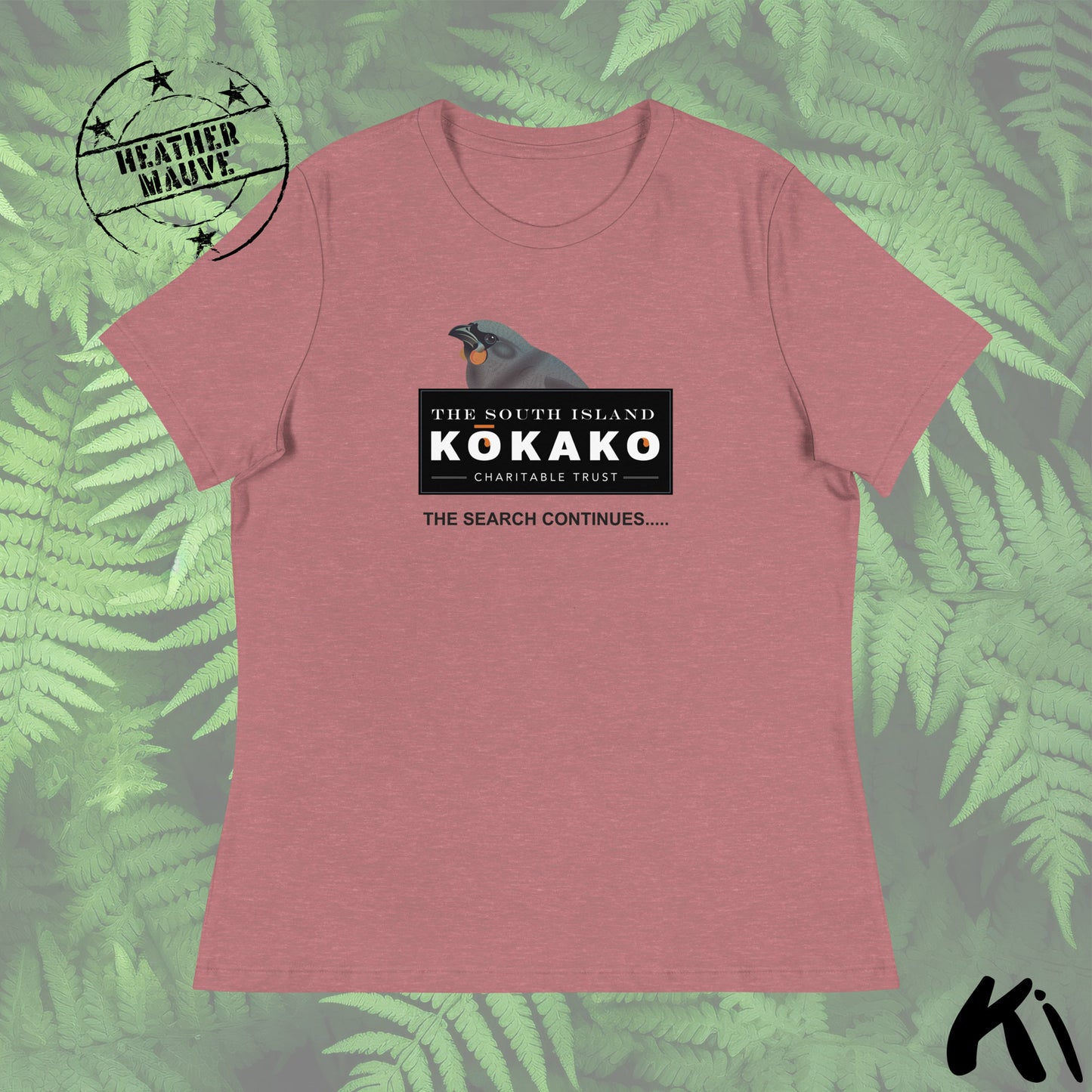 SOUTH ISLAND KŌKAKO Charitable Trust Women's Relaxed T-Shirt- Light Colours