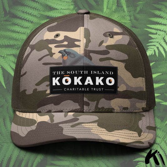 SOUTH ISLAND KŌKAKO Charitable Trust Camouflage Trucker Hat