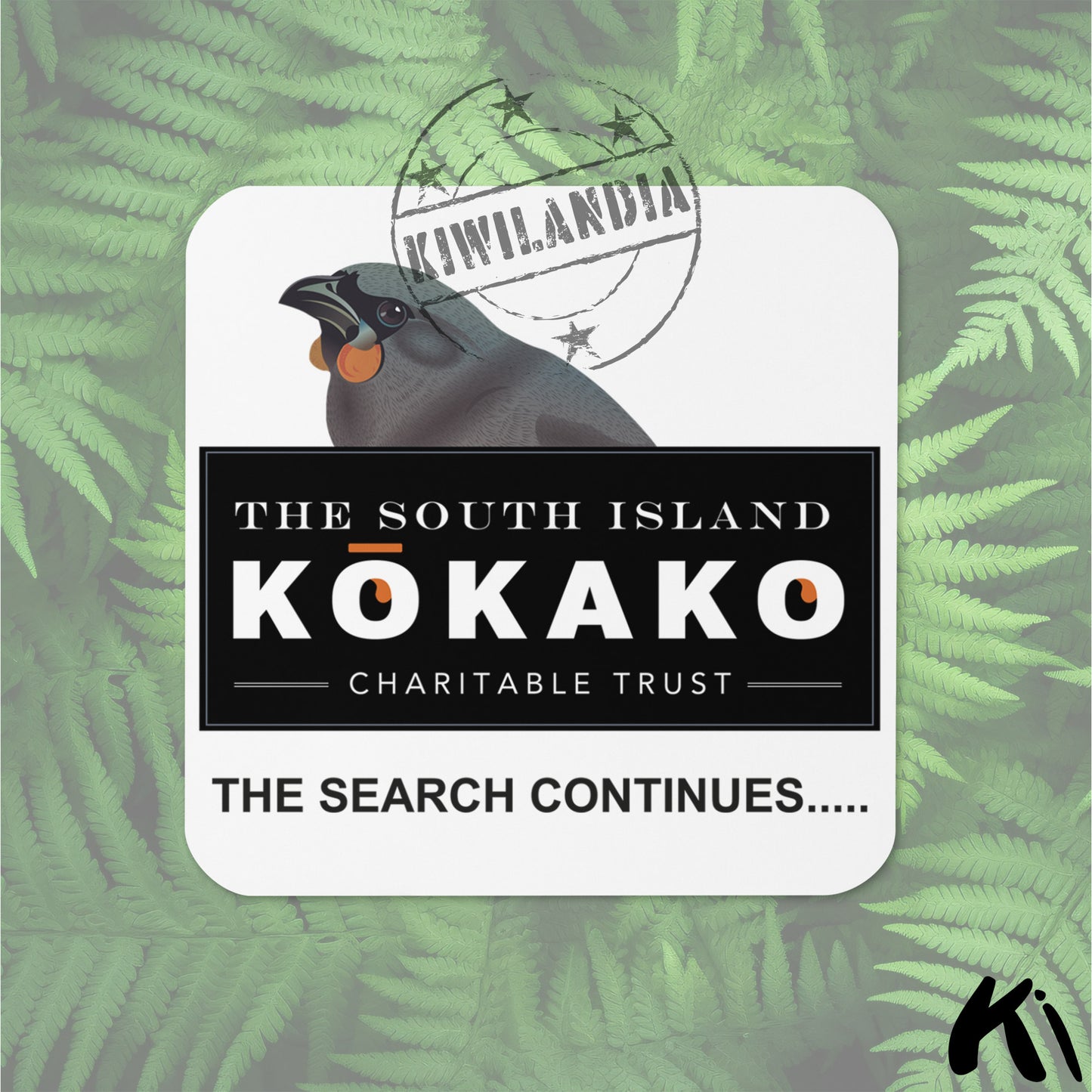 SOUTH ISLAND KŌKAKO Charitable Trust Cork-back Coaster