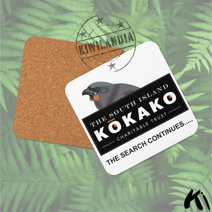 SOUTH ISLAND KŌKAKO Charitable Trust Cork-back Coaster