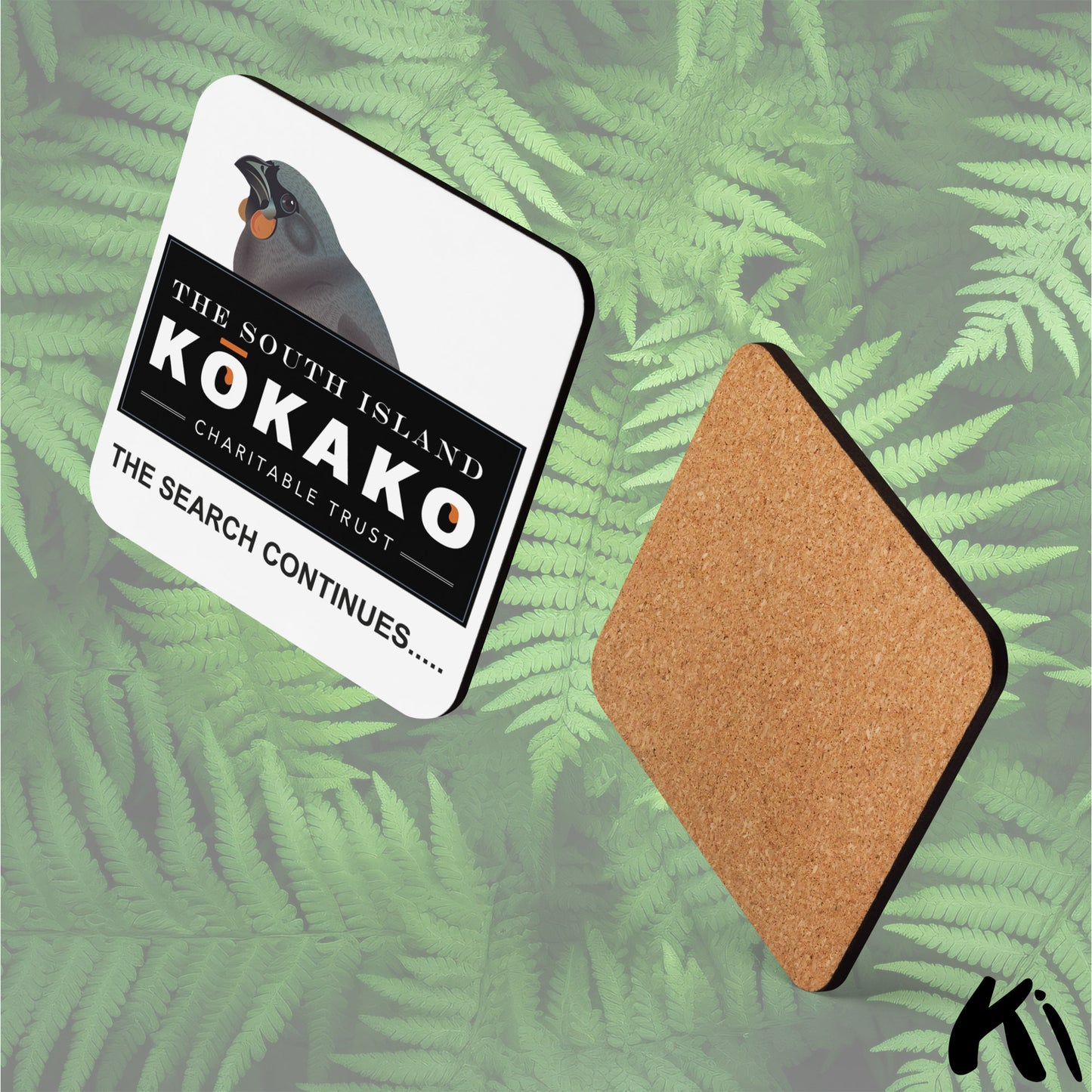 SOUTH ISLAND KŌKAKO Charitable Trust Cork-back Coaster