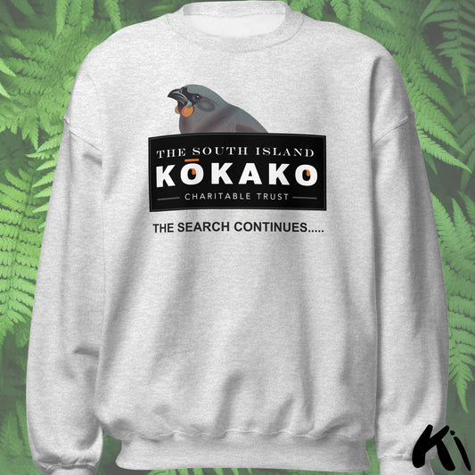 SOUTH ISLAND KŌKAKO Charitable Trust Sweatshirt - Official Fundraiser, Lighter Colours