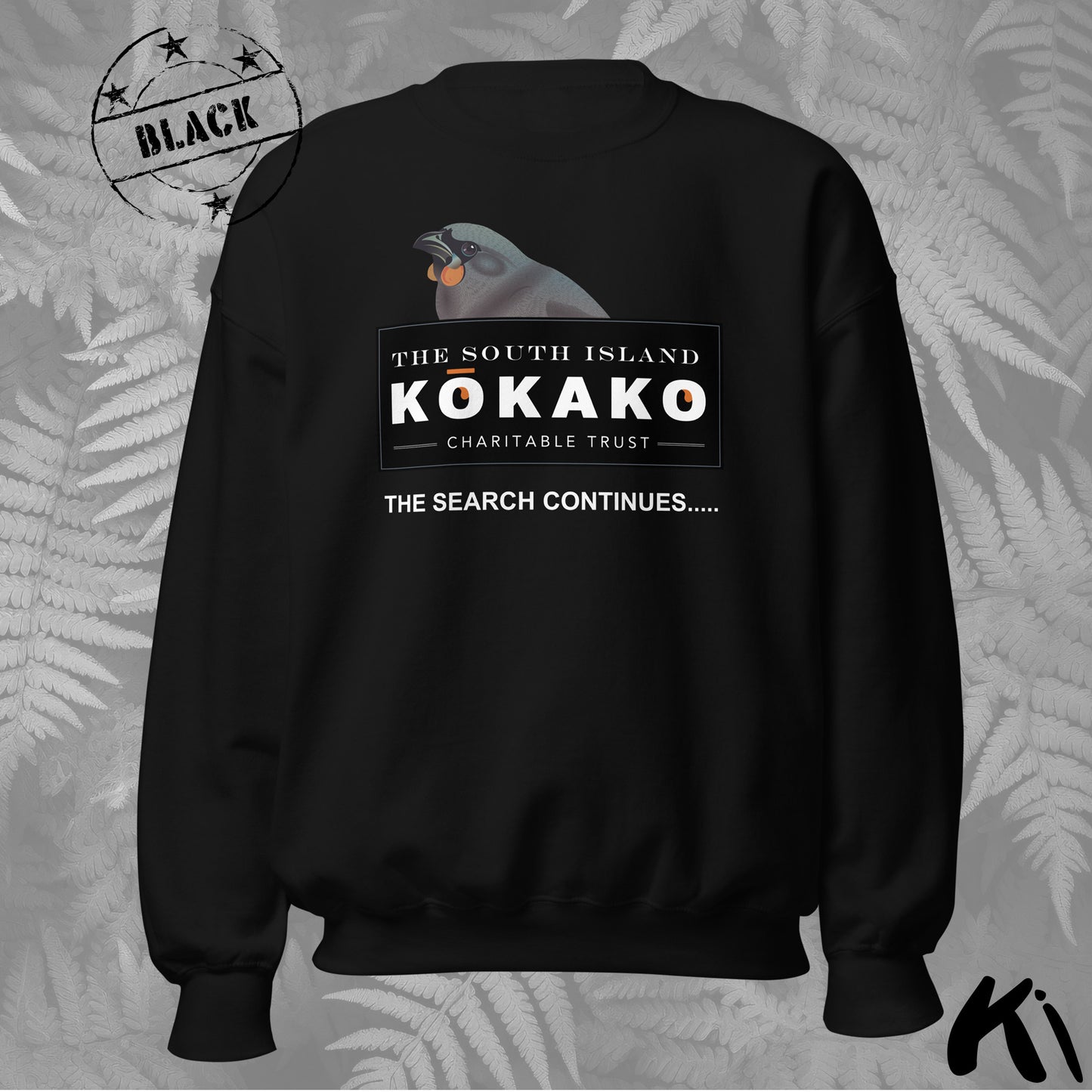SOUTH ISLAND KŌKAKO Charitable Trust Sweatshirt - Official Fundraiser, Dark Colours