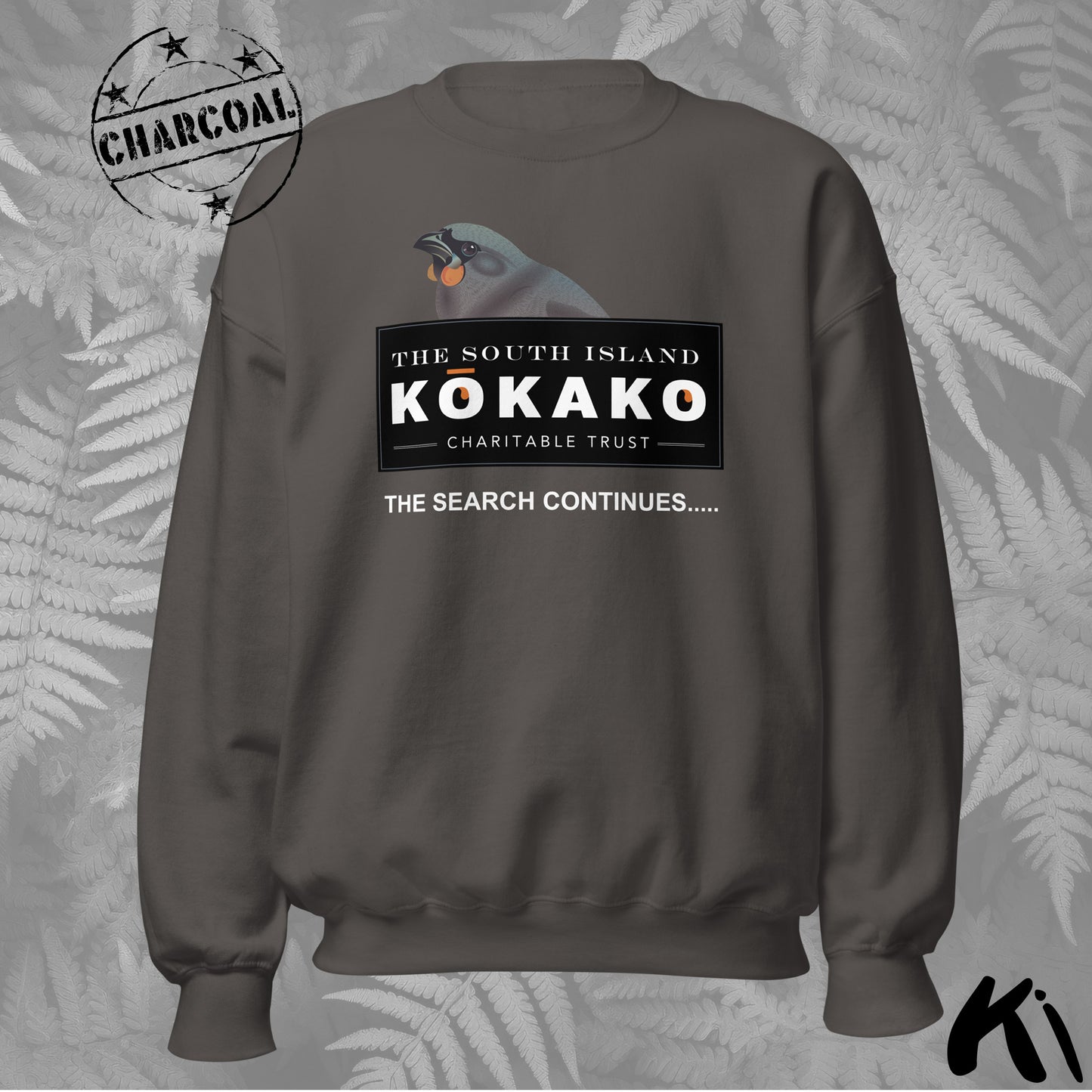 SOUTH ISLAND KŌKAKO Charitable Trust Sweatshirt - Official Fundraiser, Dark Colours