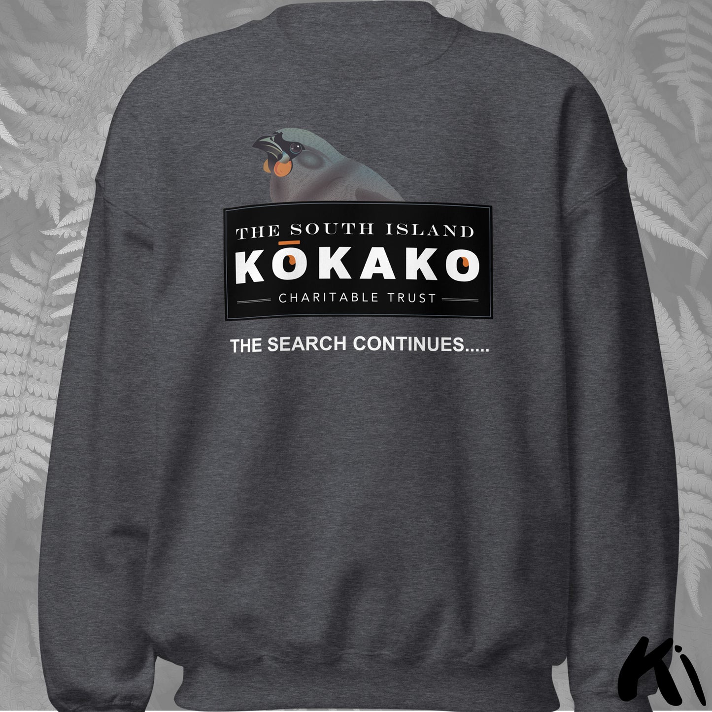 SOUTH ISLAND KŌKAKO Charitable Trust Sweatshirt - Official Fundraiser, Dark Colours