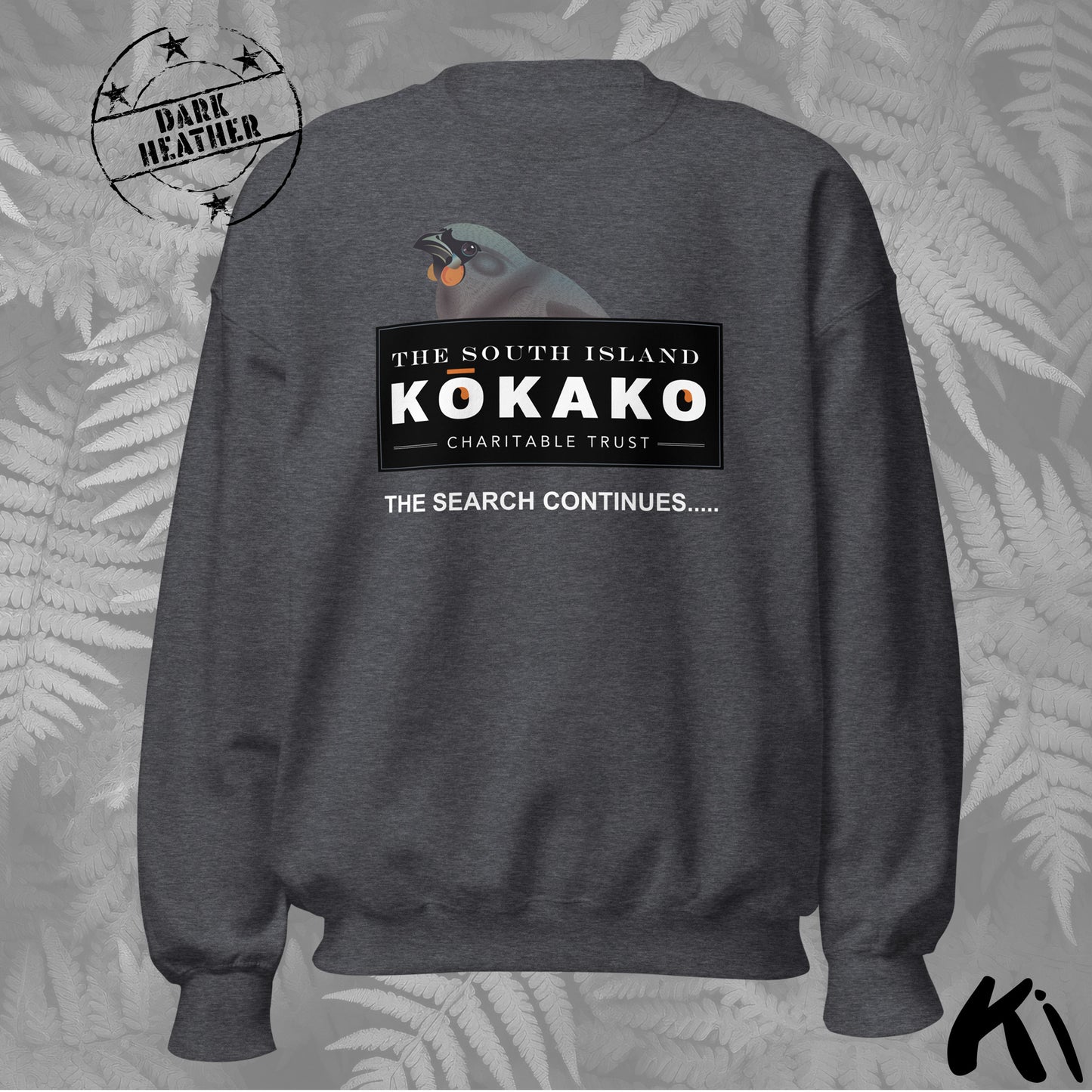 SOUTH ISLAND KŌKAKO Charitable Trust Sweatshirt - Official Fundraiser, Dark Colours